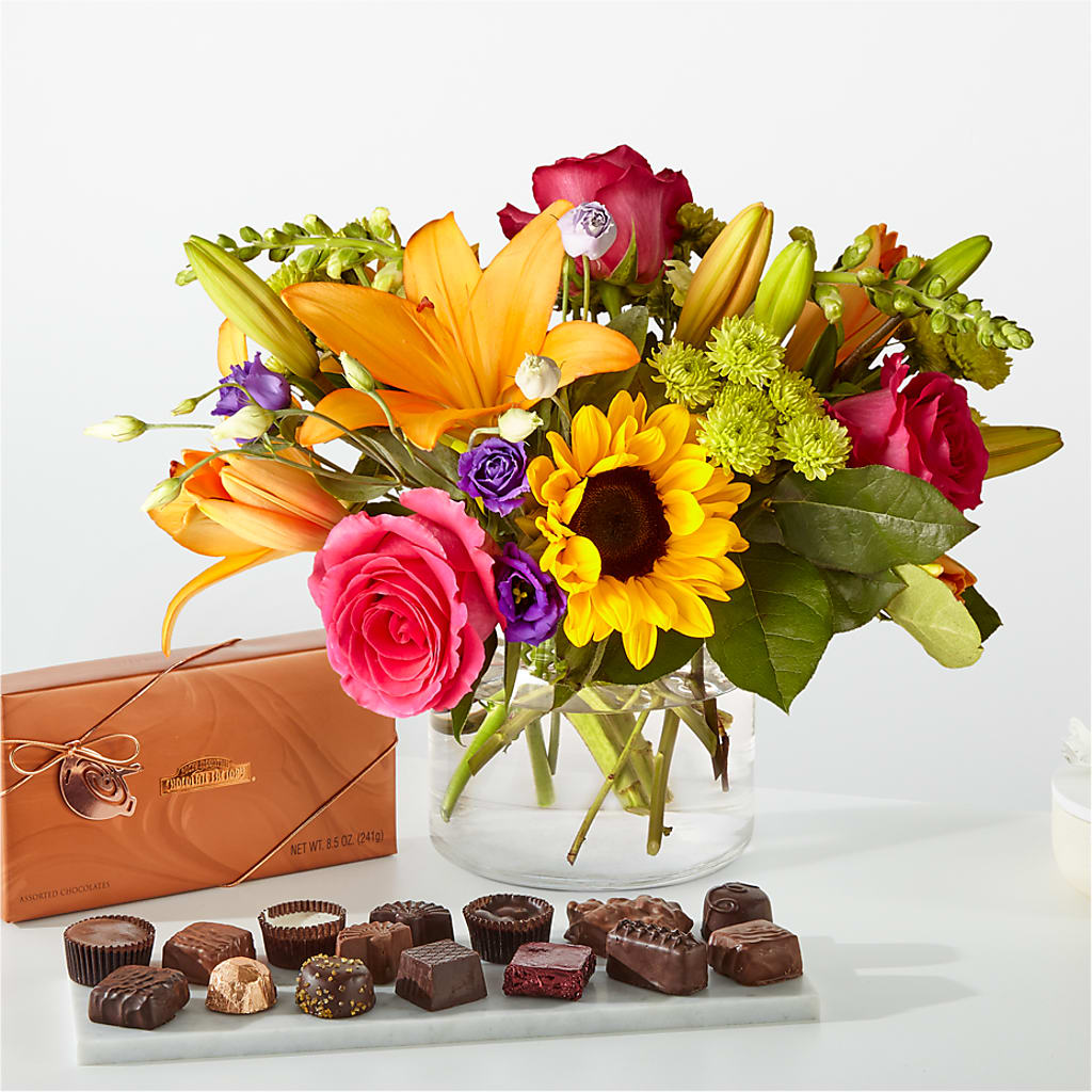 Best Day Bouquet and Chocolate Bundle – Elise Flowers, Tamarac FL