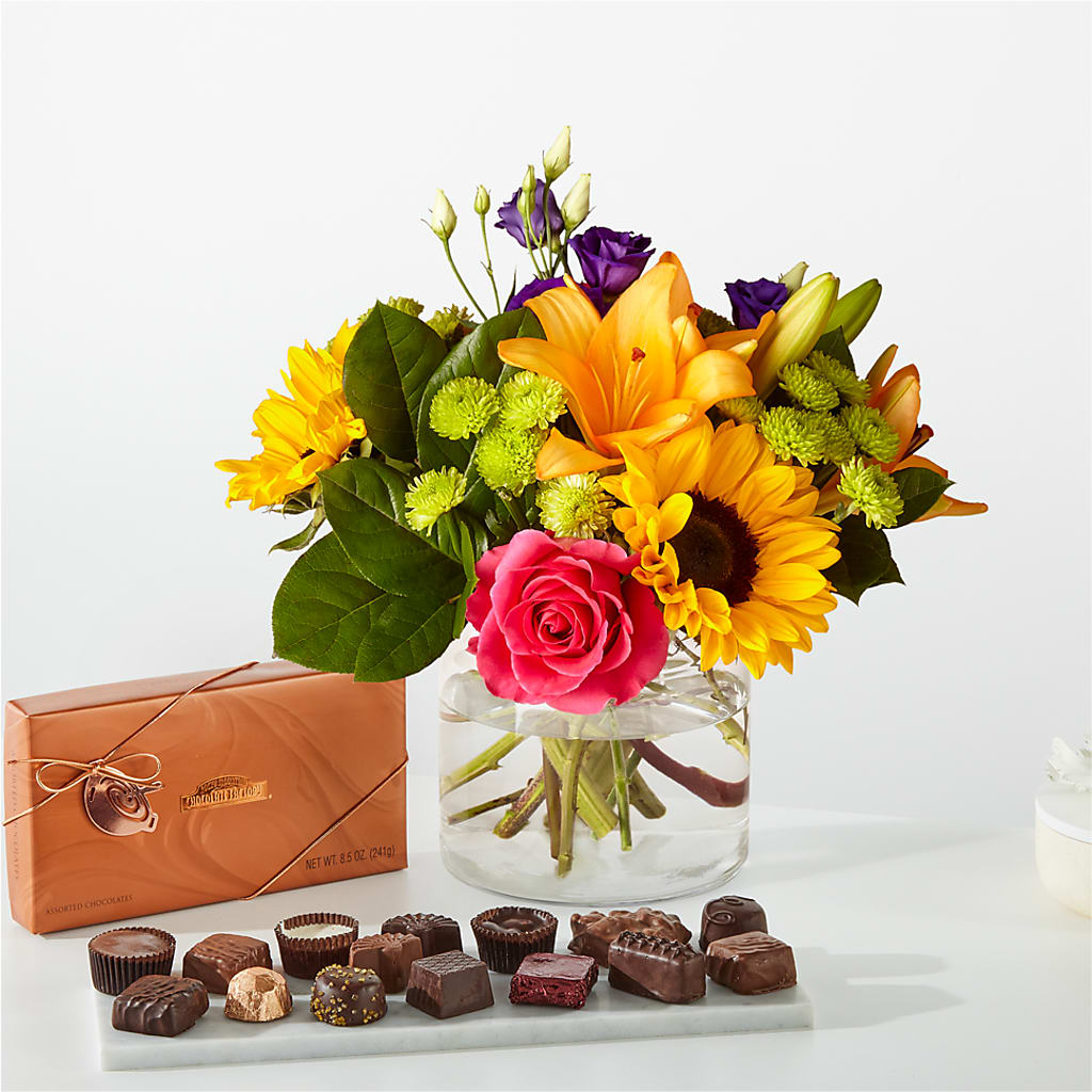 Best Day Bouquet and Chocolate Bundle – Elise Flowers, Tamarac FL