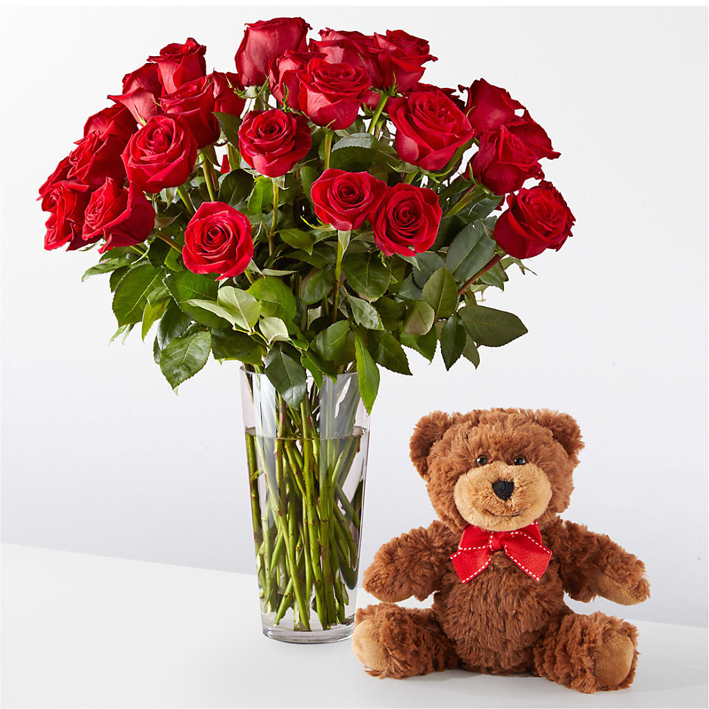 Romantic Long Stem Red Rose Bouquet Bundles – Elise Flowers, Tamarac FL