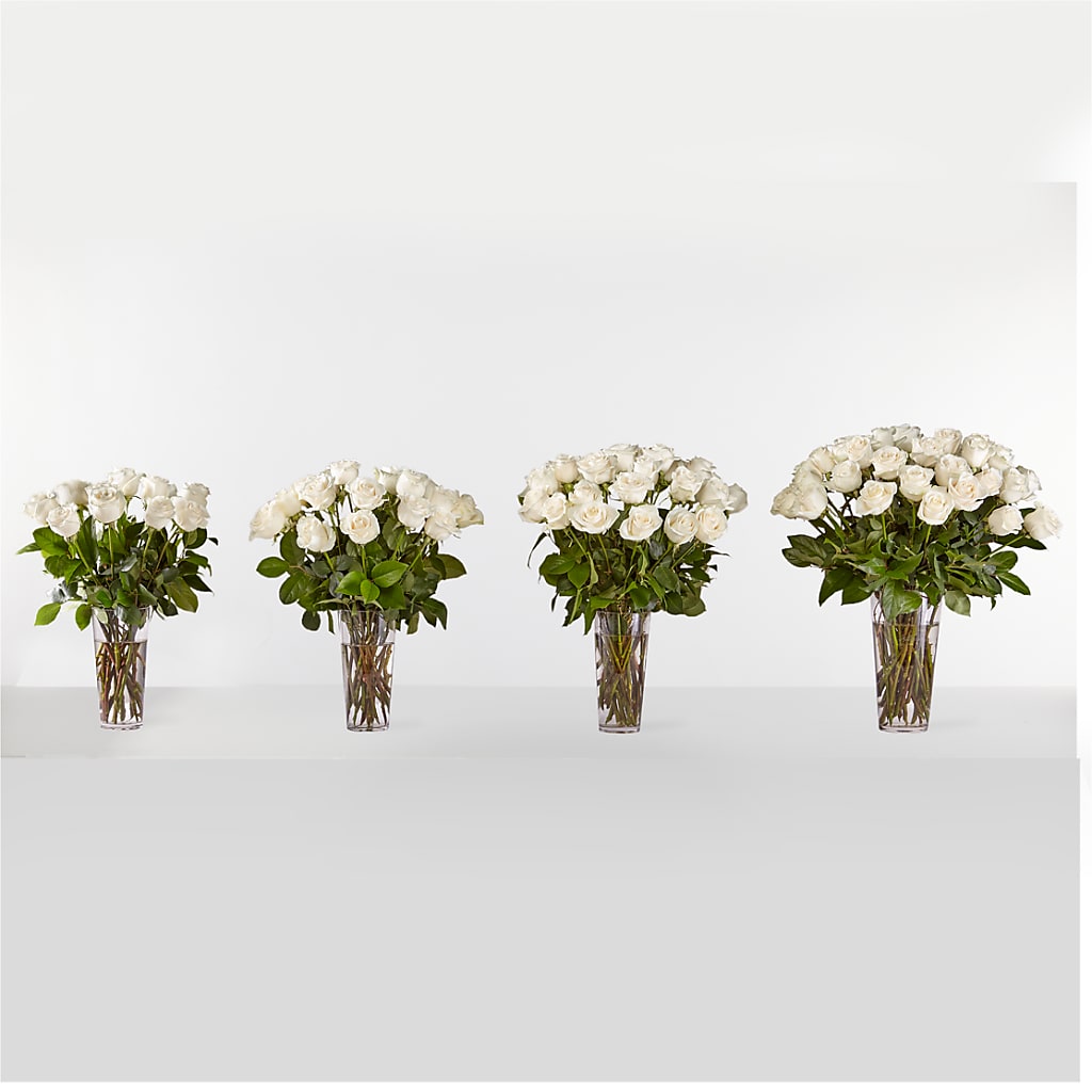 Long Stem White Rose Bouquet – Elise Flowers, Tamarac FL