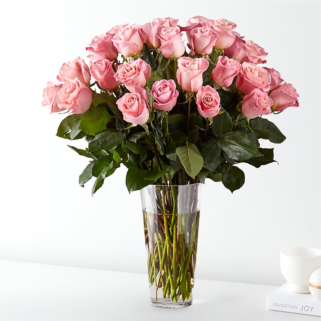 Long Stem Pink Rose Bouquet – Elise Flowers, Tamarac FL