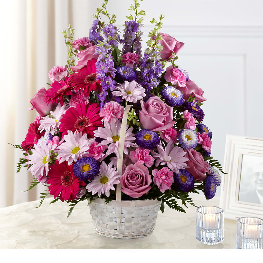 Pastel Peace Basket – Elise Flowers, Tamarac FL