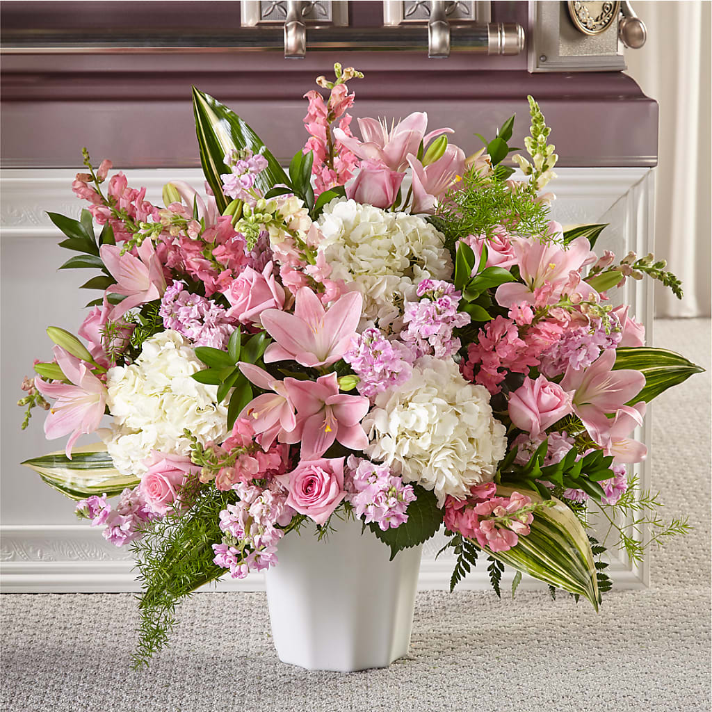 Simply Serene Floor Basket – Elise Flowers, Tamarac FL