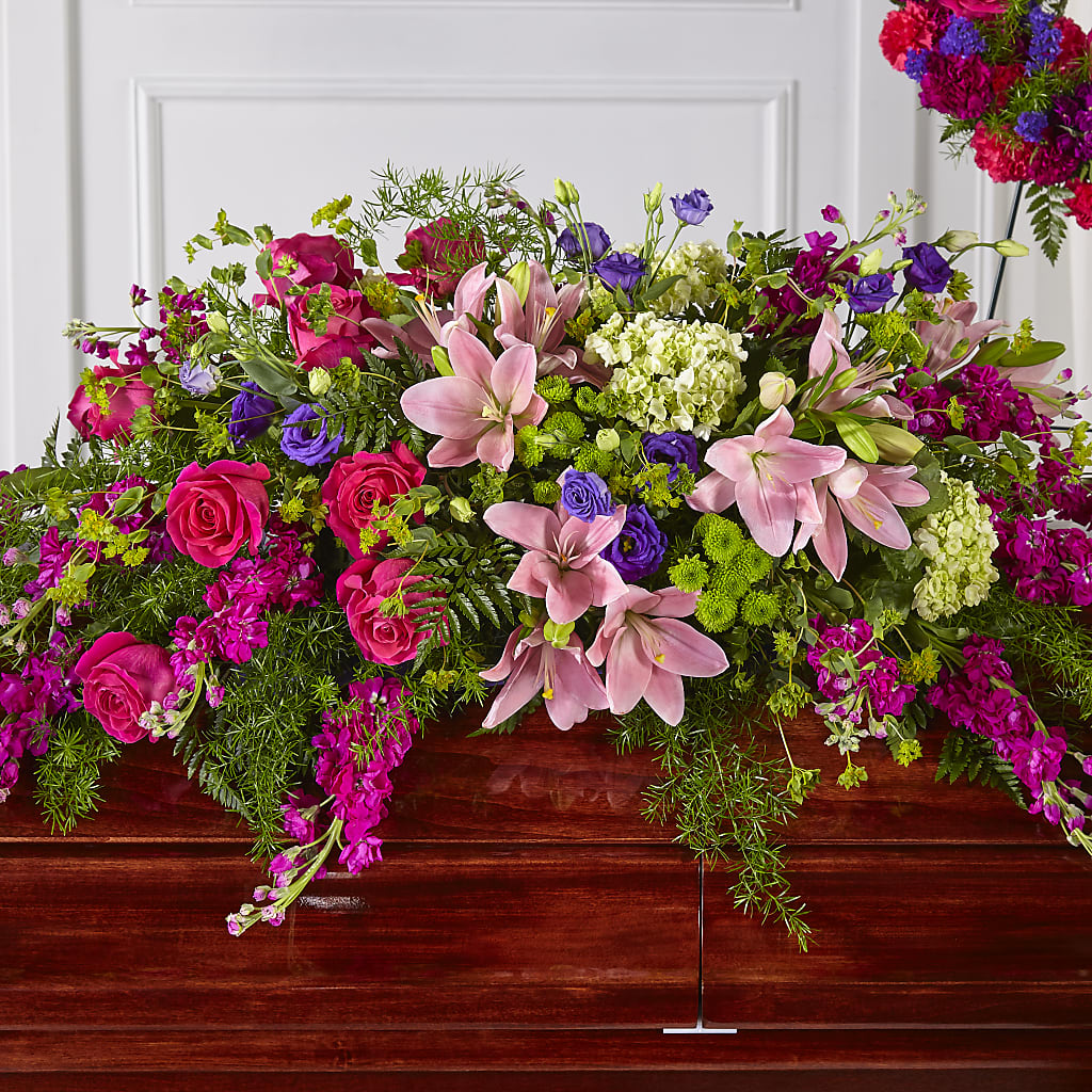 Radiant Tribute Casket Spray – Elise Flowers, Tamarac FL