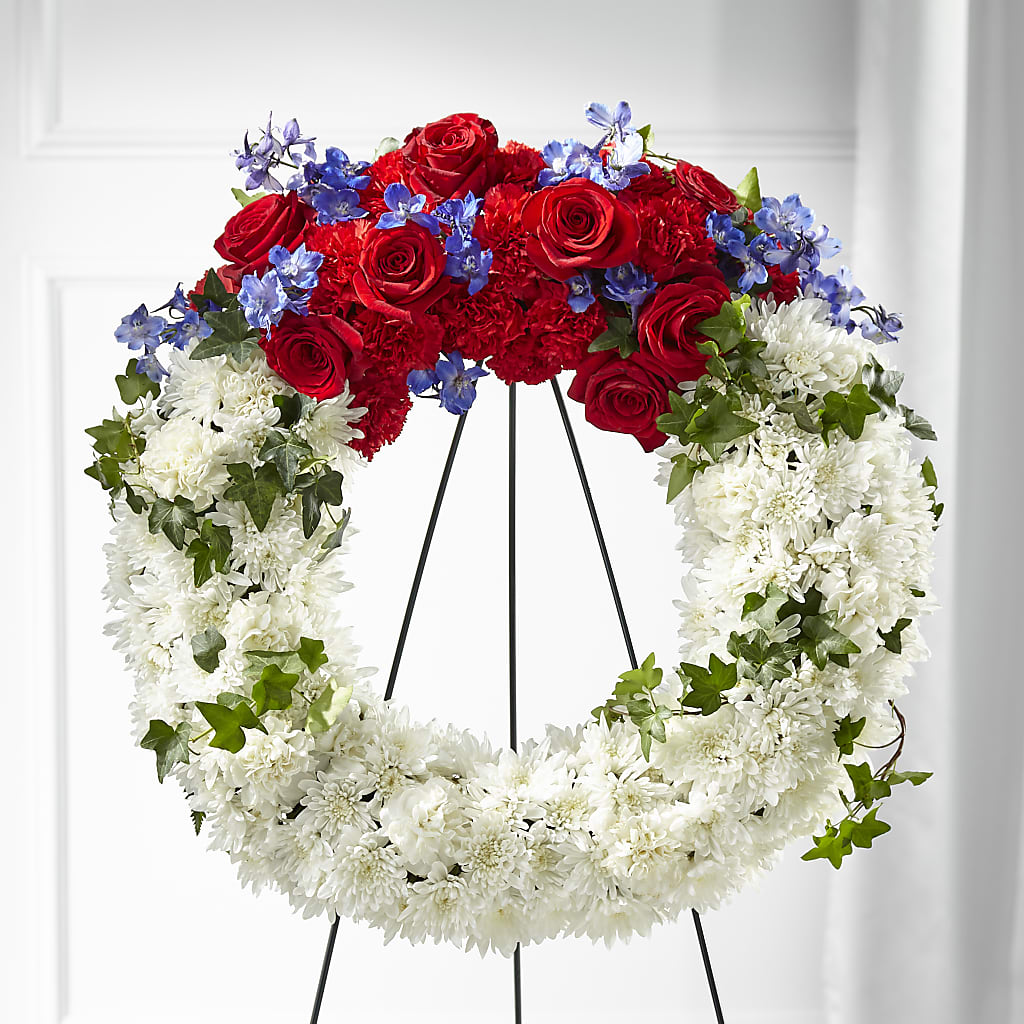 Patriotic Passion Wreath – Elise Flowers, Tamarac FL