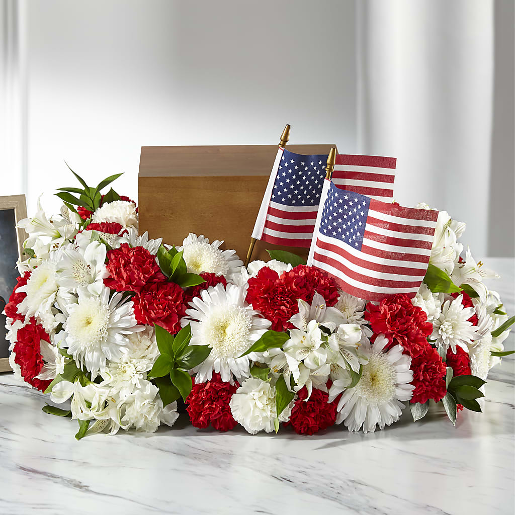 Spirit of Patriotism Cremation Adornment – Elise Flowers, Tamarac FL