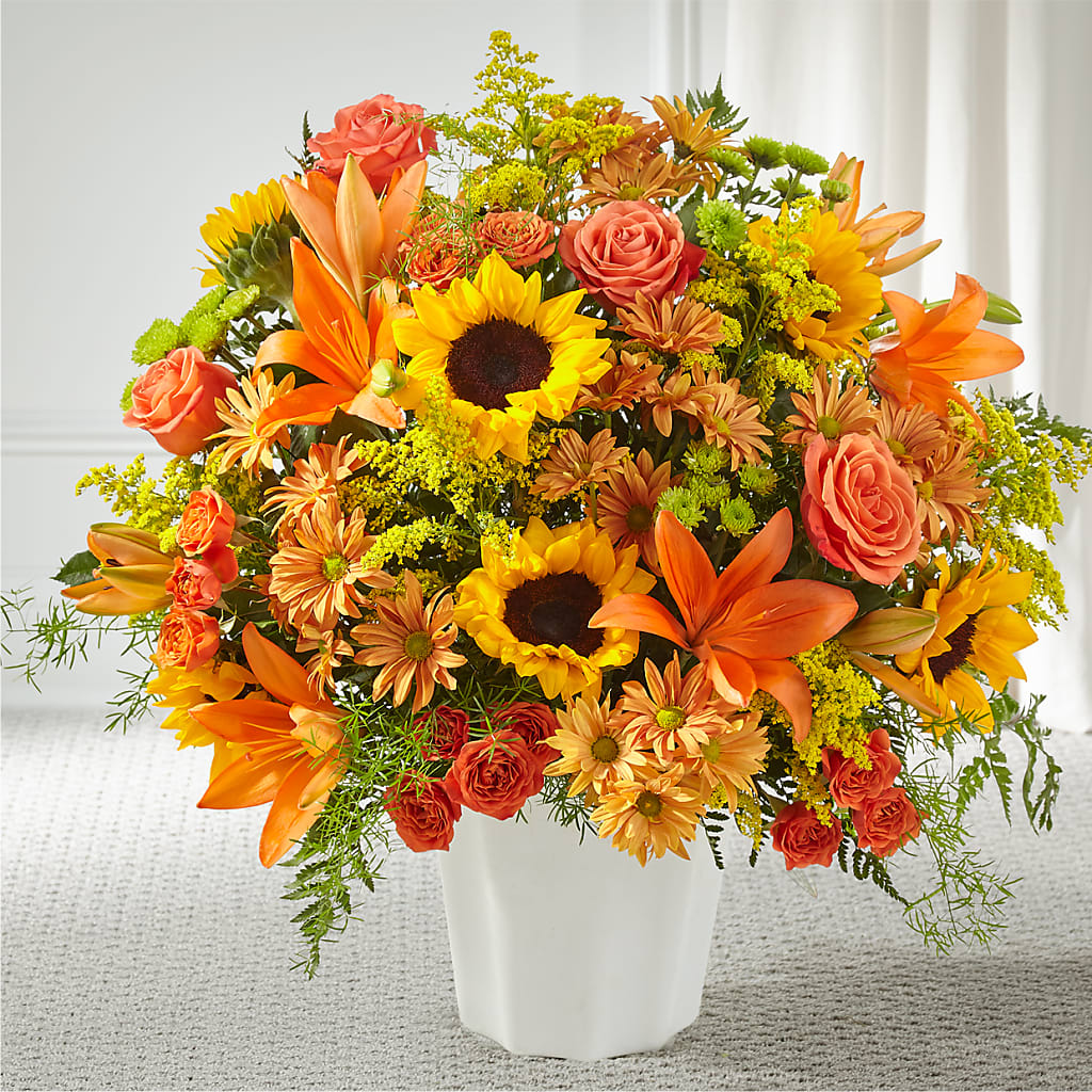 Harvest Thoughts Floor Basket – Elise Flowers, Tamarac FL
