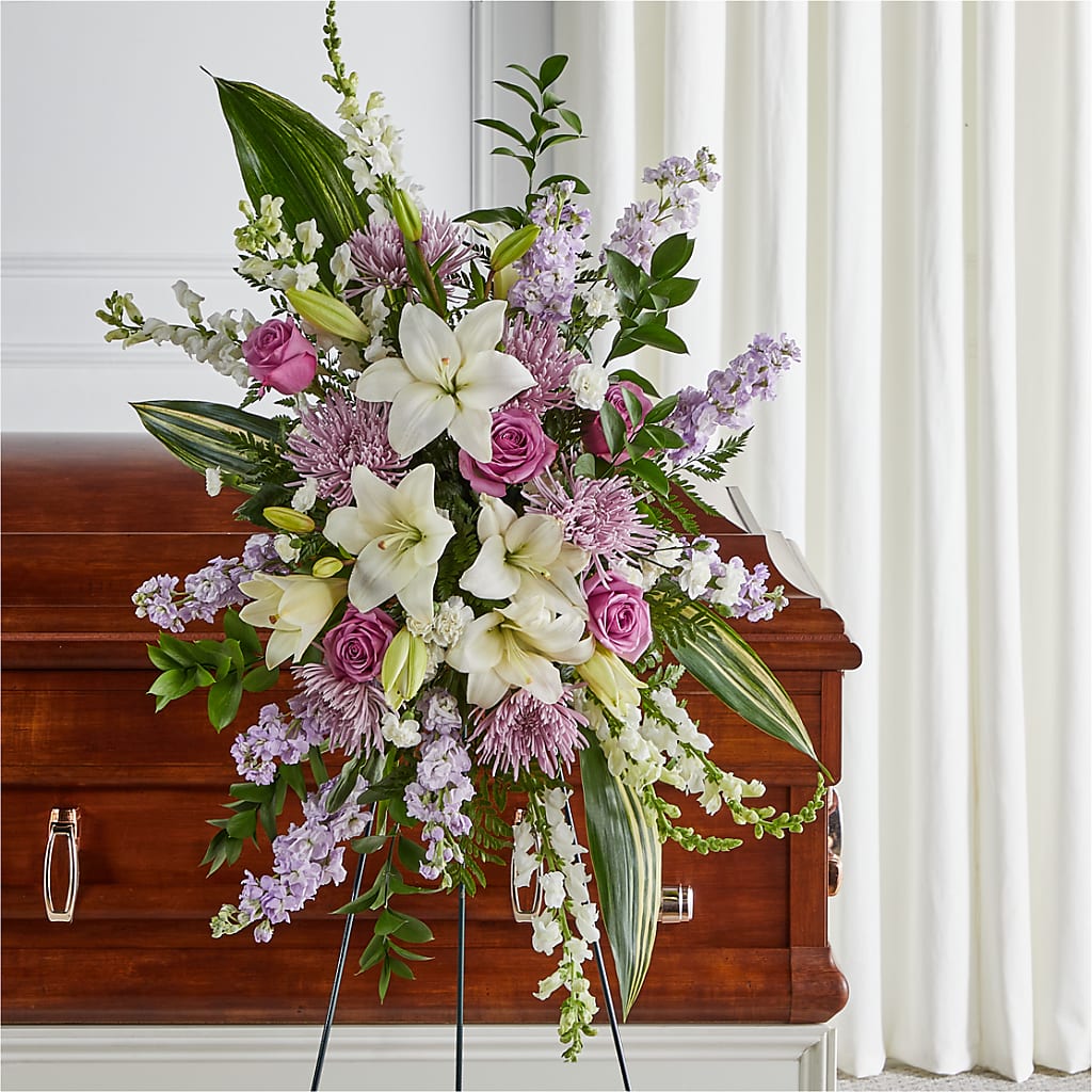 Grateful Hearts Standing Spray – Elise Flowers, Tamarac FL