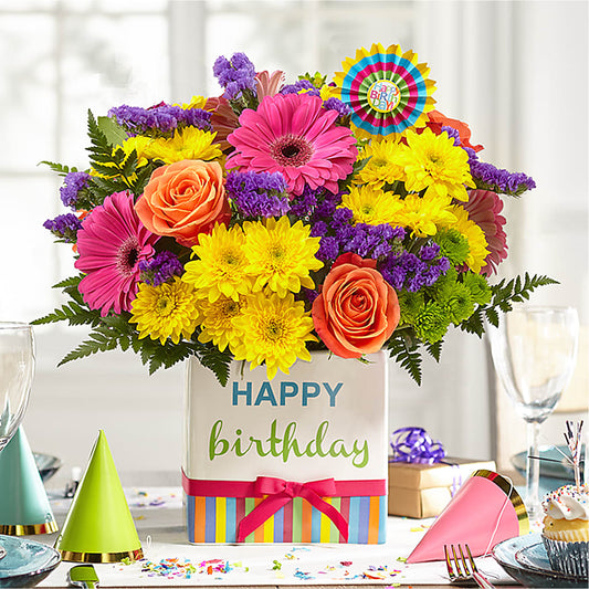 Birthday Brights Bouquet –  Elise Flowers, Tamarac FL