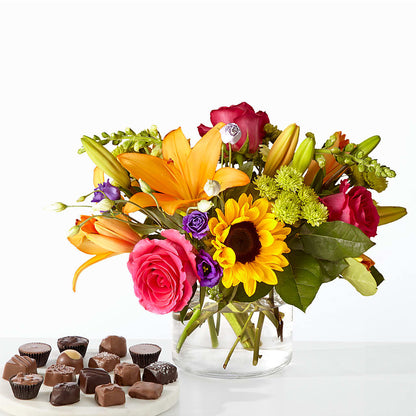 Best Day Bouquet and Chocolate Bundle –  Elise Flowers, Tamarac FL