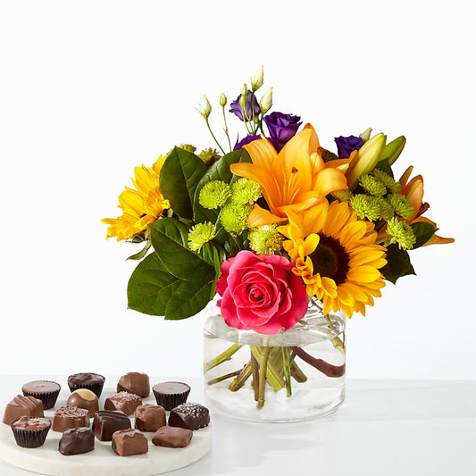 Best Day Bouquet and Chocolate Bundle –  Elise Flowers, Tamarac FL