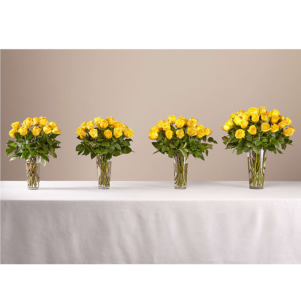 Long Stem Yellow Rose Bouquet –  Elise Flowers, Tamarac FL