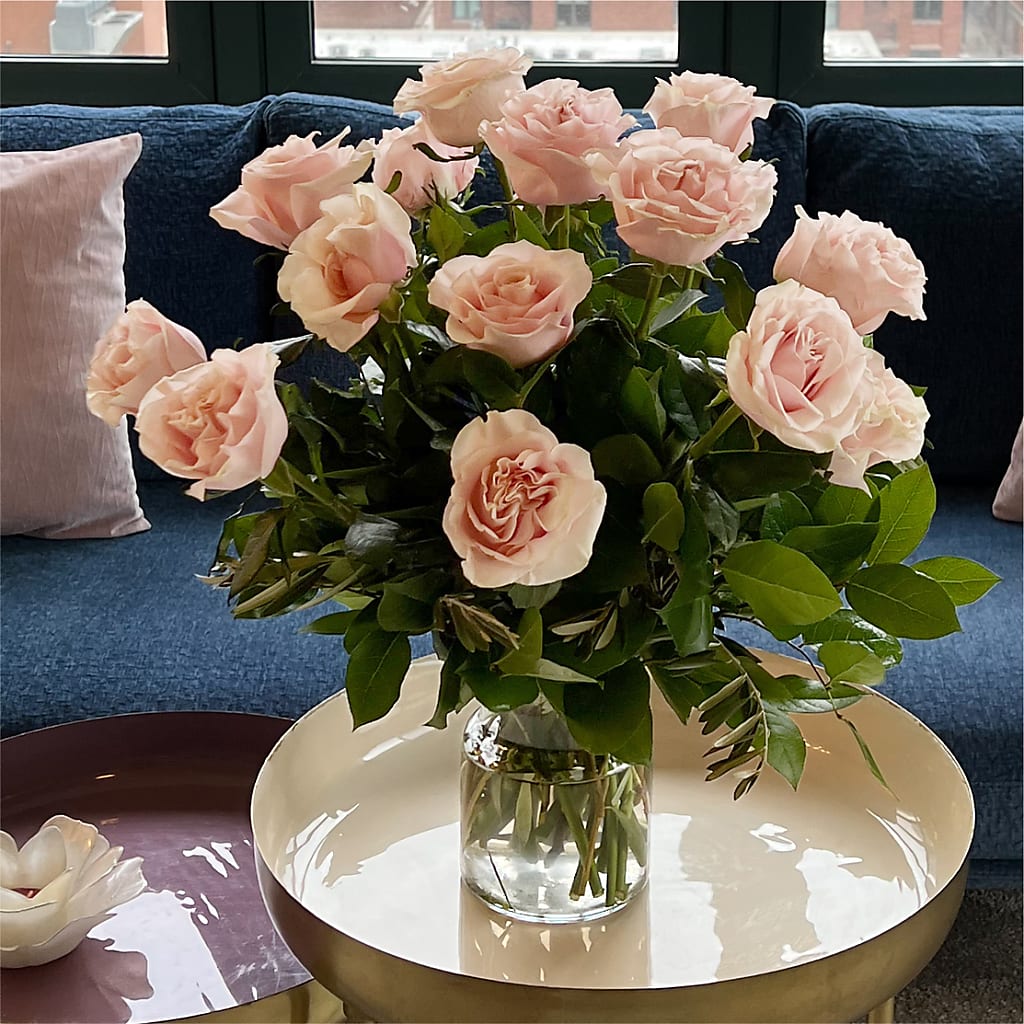 Long Stem Pink Rose Bouquet –  Elise Flowers, Tamarac FL