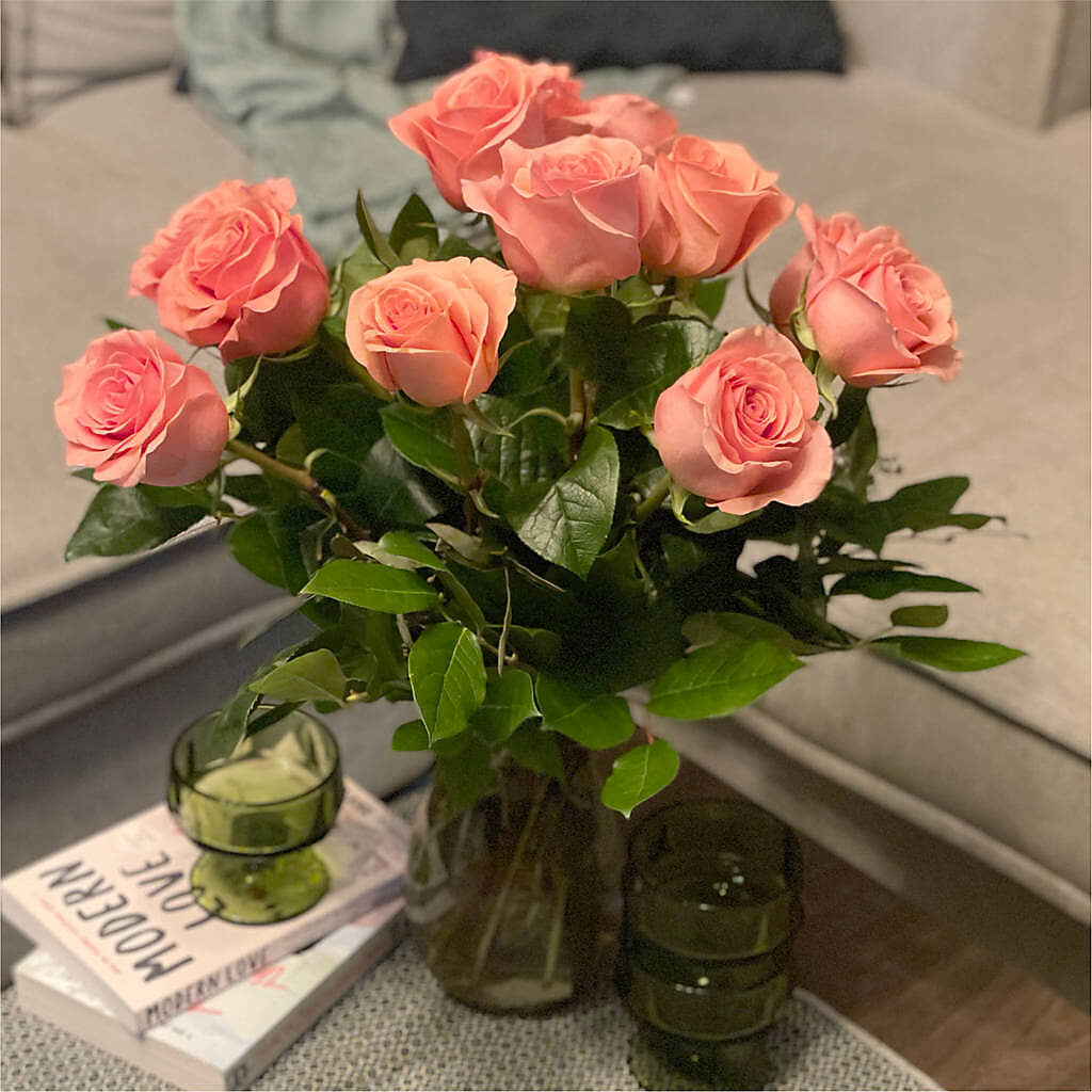 Long Stem Pink Rose Bouquet –  Elise Flowers, Tamarac FL
