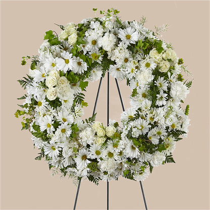 Faithful Wishes Wreath –  Elise Flowers, Tamarac FL