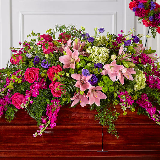 Radiant Tribute Casket Spray –  Elise Flowers, Tamarac FL