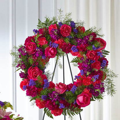 Calming Colors Wreath –  Elise Flowers, Tamarac FL