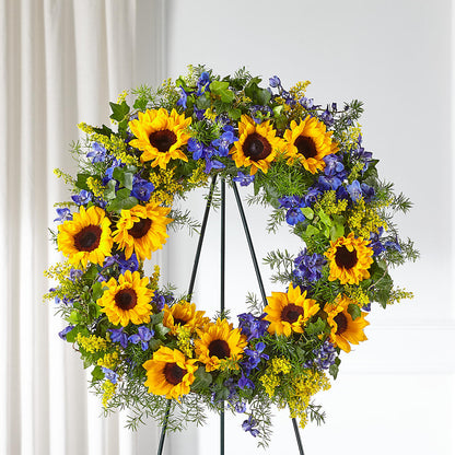 Bright Rays Wreath –  Elise Flowers, Tamarac FL