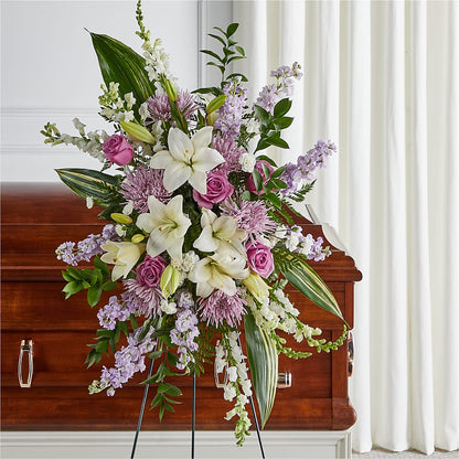 Grateful Hearts Standing Spray –  Elise Flowers, Tamarac FL