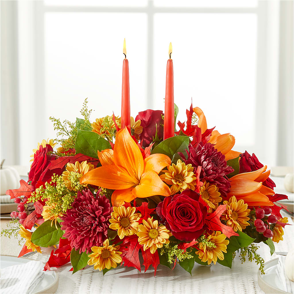 Autumn's Embrace Centerpiece –  Elise Flowers, Tamarac FL