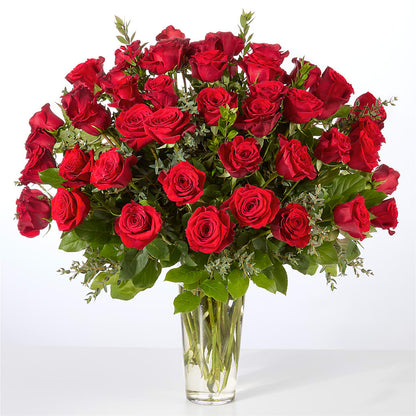 Forever Yours Fifty Stem Red Rose Bouquet –  Elise Flowers, Tamarac FL